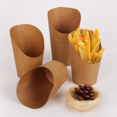 tenedor para llevar para llevar del cono de las patatas fritas de las patatas fritas de 8oz 12oz de la taza de papel de la cucharada