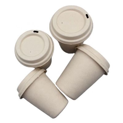 Tazas de café para llevar disponibles biodegradables libres del vajilla 8oz del bagazo de Pfas de la leche