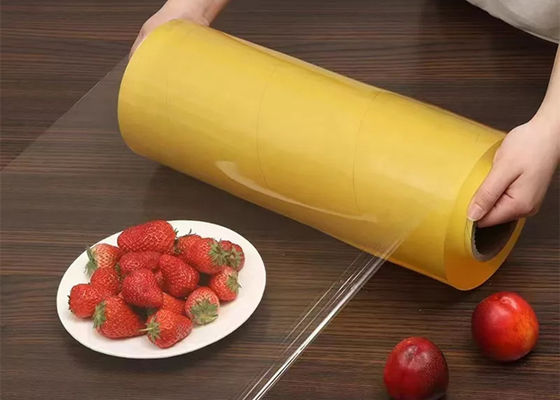 el PVC de la comida fresca de los 45cm los 50cm se aferra película biodegradable plástica del abrigo para el acondicionamiento de los alimentos