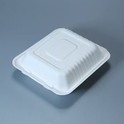 vajilla congelable del envase de los alimentos de preparación rápida de la caña de azúcar de los 8in de la cubierta los 9in biodegradable del bagazo