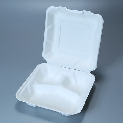 vajilla congelable del envase de los alimentos de preparación rápida de la caña de azúcar de los 8in de la cubierta los 9in biodegradable del bagazo