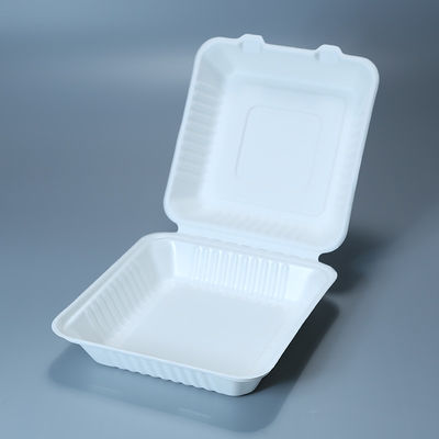 vajilla congelable del envase de los alimentos de preparación rápida de la caña de azúcar de los 8in de la cubierta los 9in biodegradable del bagazo