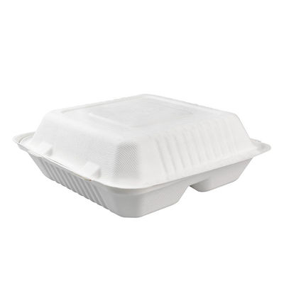 vajilla congelable del envase de los alimentos de preparación rápida de la caña de azúcar de los 8in de la cubierta los 9in biodegradable del bagazo