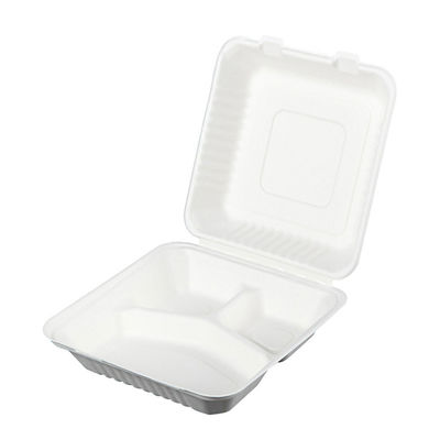 vajilla congelable del envase de los alimentos de preparación rápida de la caña de azúcar de los 8in de la cubierta los 9in biodegradable del bagazo