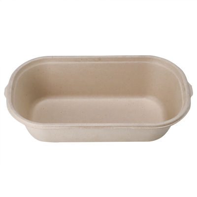 envase impermeable a la grasa de la microonda del vajilla biodegradable del bagazo de 850ml 1000ml con la tapa
