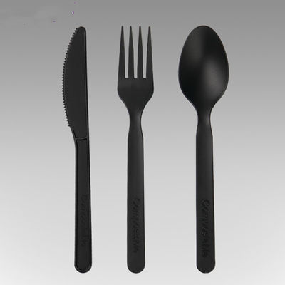 bifurcaciones de los cubiertos el 100% del PLA CPLA de los 9in y cuchillos biodegradables abonablees de las cucharas