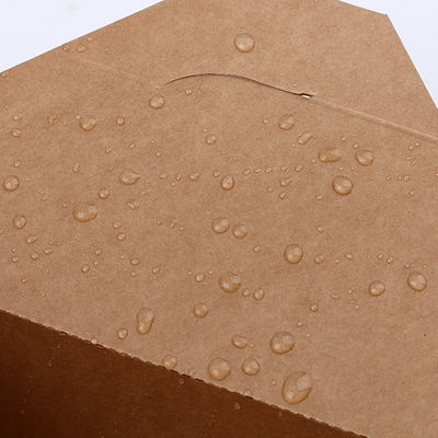Fiambrera de encargo de papel de Logo Printing 337g 18g PE Kraft llevarse las cajas para la comida
