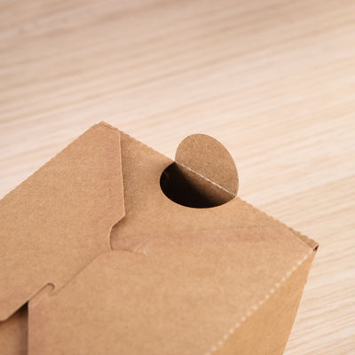 Cajas biodegradables Takeway Bento Lunch Box Kraft Paper del acondicionamiento de los alimentos