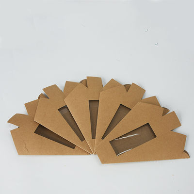 Caja de empaquetado del bocadillo del almuerzo para llevar de la cartulina del papel de la comida de Brown Kraft con la ventana