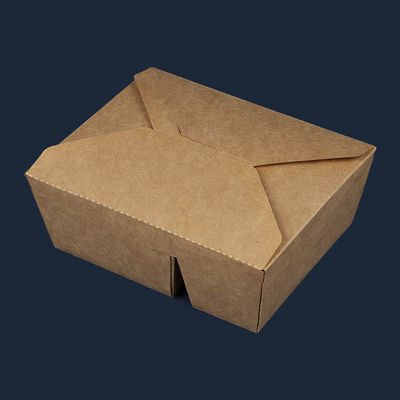 El compartimiento disponible se lleva las fiambreras para llevar de papel del acondicionamiento de los alimentos de la caja Kraft