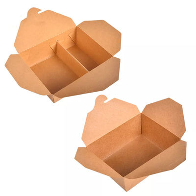 El compartimiento disponible se lleva las fiambreras para llevar de papel del acondicionamiento de los alimentos de la caja Kraft