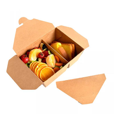 El compartimiento disponible se lleva las fiambreras para llevar de papel del acondicionamiento de los alimentos de la caja Kraft