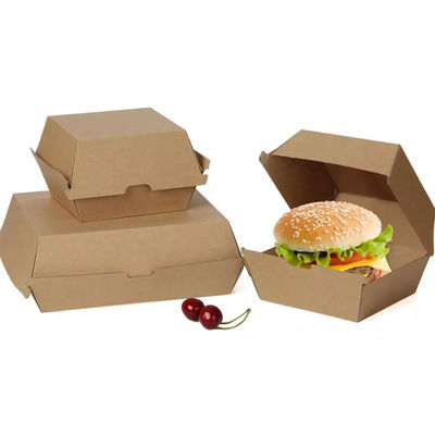 La hamburguesa disponible de 120 grados encajona la caja de empaquetado de empaquetado de la hamburguesa de la hamburguesa