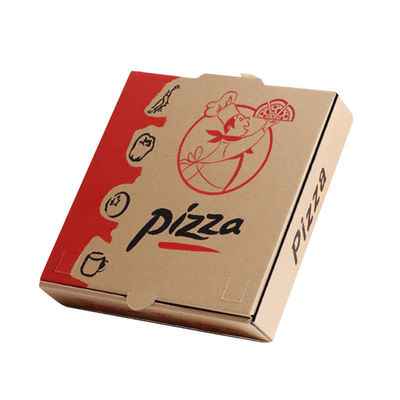 caja impresa aduana disponible biodegradable de la pizza de la cartulina del vajilla 9 10 12inch