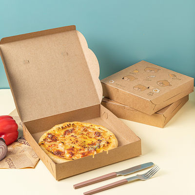 caja impresa aduana disponible biodegradable de la pizza de la cartulina del vajilla 9 10 12inch