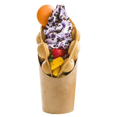 tenedor para llevar para llevar del cono de las patatas fritas de las patatas fritas de 8oz 12oz de la taza de papel de la cucharada
