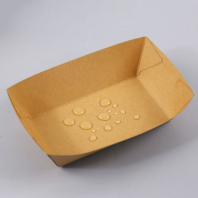 Bandejas disponibles biodegradables del bocado de Frie del barco del vajilla de 0.25LB 25#