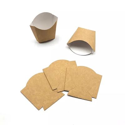 el PE disponible de 220gsm Pantone cubrió papases fritas de papel de Kraft Chips Box Packaging