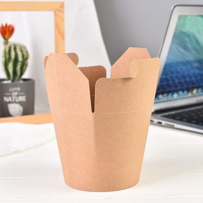 caja de papel disponible biodegradable de los tallarines del vajilla 8oz 12oz de la ronda plegable 250ml