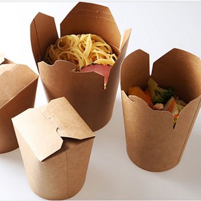 caja de papel disponible biodegradable de los tallarines del vajilla 8oz 12oz de la ronda plegable 250ml
