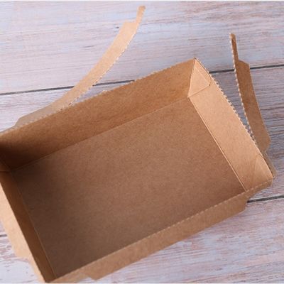 envases de comida disponibles de papel de 500ml 600ml Kraft Tray Sushi Food Box 300gsm con las tapas