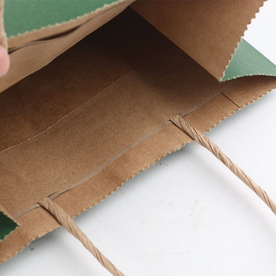 Bolso blanco disponible biodegradable del regalo del vajilla 130g 135g de Kraft con las manijas