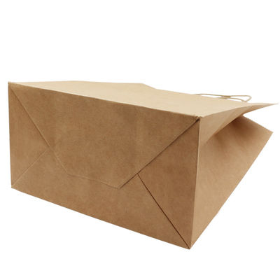 Bolso blanco disponible biodegradable del regalo del vajilla 130g 135g de Kraft con las manijas