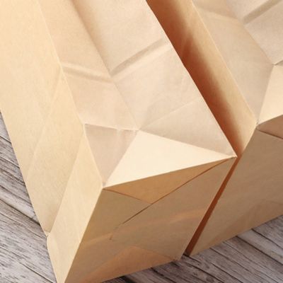 Bolsa de papel disponible biodegradable del caramelo del vajilla de Kraft sin la manija BSCI