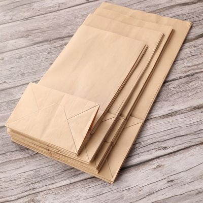 Bolsa de papel disponible biodegradable del caramelo del vajilla de Kraft sin la manija BSCI
