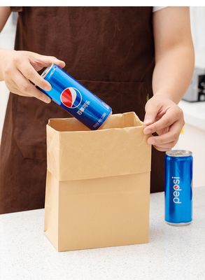 Bolsa de papel disponible biodegradable del caramelo del vajilla de Kraft sin la manija BSCI