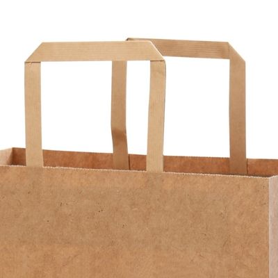 bolsas de papel disponibles biodegradables de Brown del vajilla de 250gsm 300gsm con las manijas