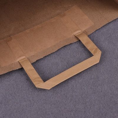 bolsas de papel disponibles biodegradables de Brown del vajilla de 250gsm 300gsm con las manijas