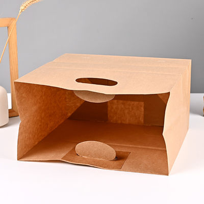 4LBS reciclado cortó el bolso de compras con tintas del regalo de la manija de la bolsa de papel del acondicionamiento de los alimentos 150GSM