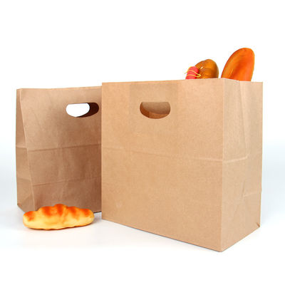 4LBS reciclado cortó el bolso de compras con tintas del regalo de la manija de la bolsa de papel del acondicionamiento de los alimentos 150GSM