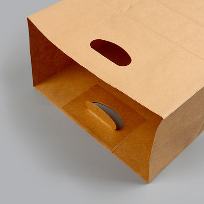 4LBS reciclado cortó el bolso de compras con tintas del regalo de la manija de la bolsa de papel del acondicionamiento de los alimentos 150GSM