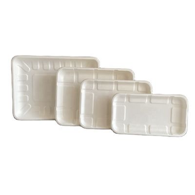 Bandeja segura de la microonda disponible vegetal de la carne de las bodas de la pulpa del bagazo de la caña de azúcar de la fruta