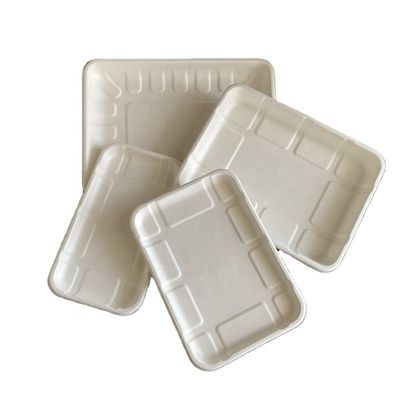 Bandeja segura de la microonda disponible vegetal de la carne de las bodas de la pulpa del bagazo de la caña de azúcar de la fruta