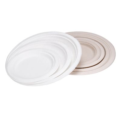 La placa el 10in biodegradable renovable Pfas del vajilla del bagazo de los 8in libre saca los envases