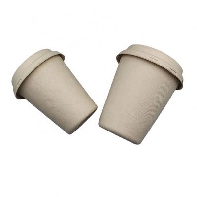 Tazas de café para llevar disponibles biodegradables libres del vajilla 8oz del bagazo de Pfas de la leche
