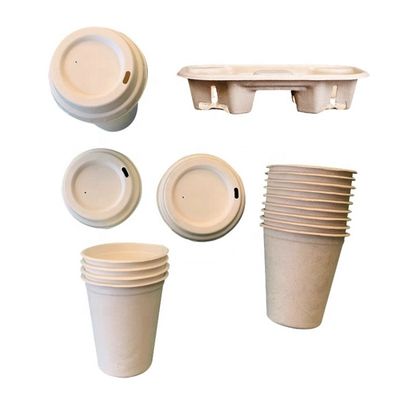 Tazas de café para llevar disponibles biodegradables libres del vajilla 8oz del bagazo de Pfas de la leche