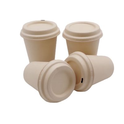 Tazas de café para llevar disponibles biodegradables libres del vajilla 8oz del bagazo de Pfas de la leche