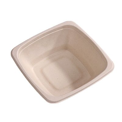 cajas biodegradables de 16 24 de la caña de azúcar 32oz del bagazo del cuenco de fruta envases de la ensalada con la cubierta