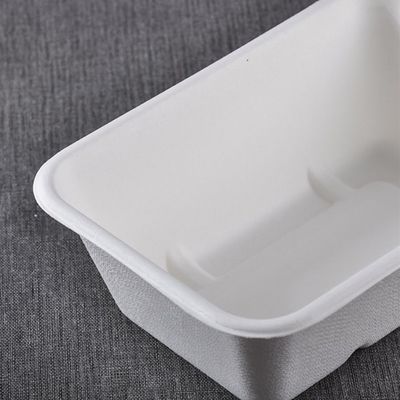 alimentos de preparación rápida Eco del bagazo de 450ml 550ml de la ensalada biodegradable natural del vajilla a ir envases