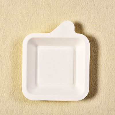 comida Tray For Party del postre de la celulosa de 7g Mini Sugarcane Biodegradable Bagasse Tableware