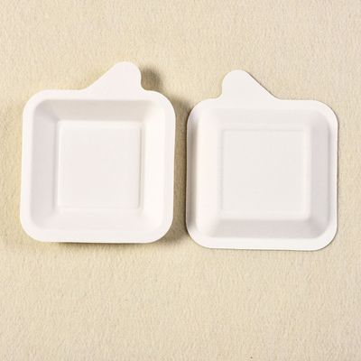 comida Tray For Party del postre de la celulosa de 7g Mini Sugarcane Biodegradable Bagasse Tableware
