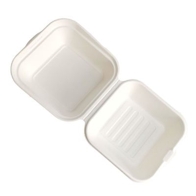 Cajas para llevar de la hamburguesa de la Virgen 21g de la cubierta de la caja del bagazo disponible de la caña de azúcar