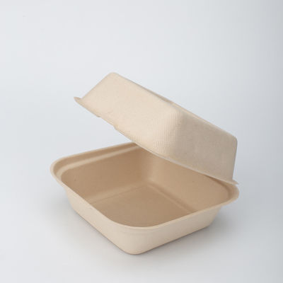 Cajas para llevar de la hamburguesa de la Virgen 21g de la cubierta de la caja del bagazo disponible de la caña de azúcar