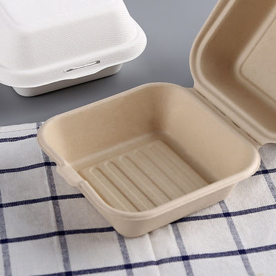 Cajas para llevar de la hamburguesa de la Virgen 21g de la cubierta de la caja del bagazo disponible de la caña de azúcar