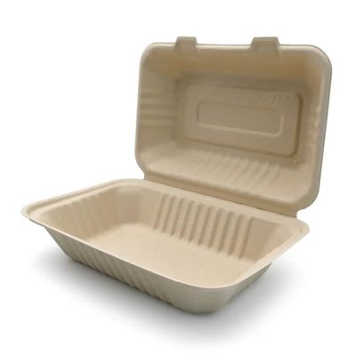 la pulpa abonable del bagazo del vajilla del partido del servicio de mesa de 600ml 1000ml almuerza Bento Box