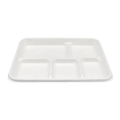 Bandeja disponible de la Navidad del partido del vajilla del bagazo abonable inofensivo de la caña de azúcar
